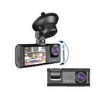 Triple Lens Car Dash Cam – 1080P 3-Channel Video Recorder for Vehicle Security