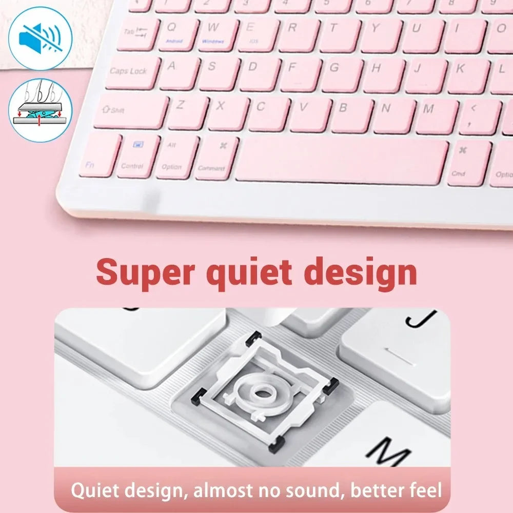 Wireless Bluetooth Keyboard and Mouse Set for iPad and Android Tablets