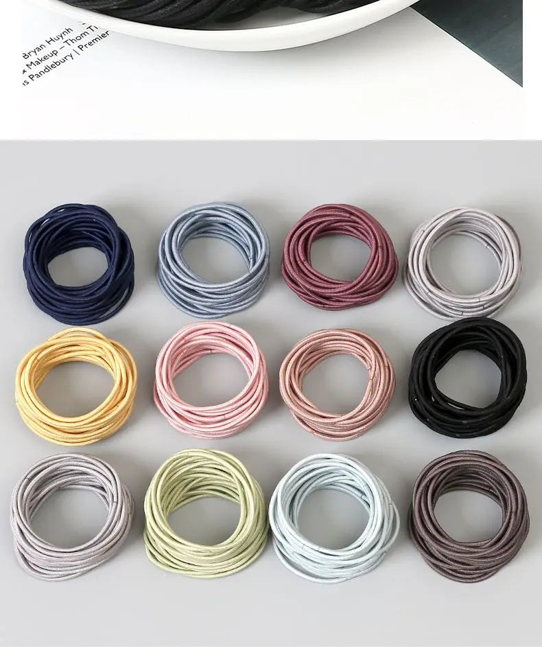 Nylon Elastic Hair Bands – 3.5CM Soft Ponytail Scrunchies for Daily Styling