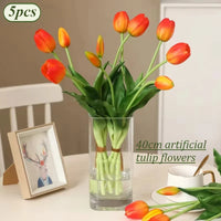 Artificial Tulip Bouquet – Real Touch Floral Decor for Wedding Home