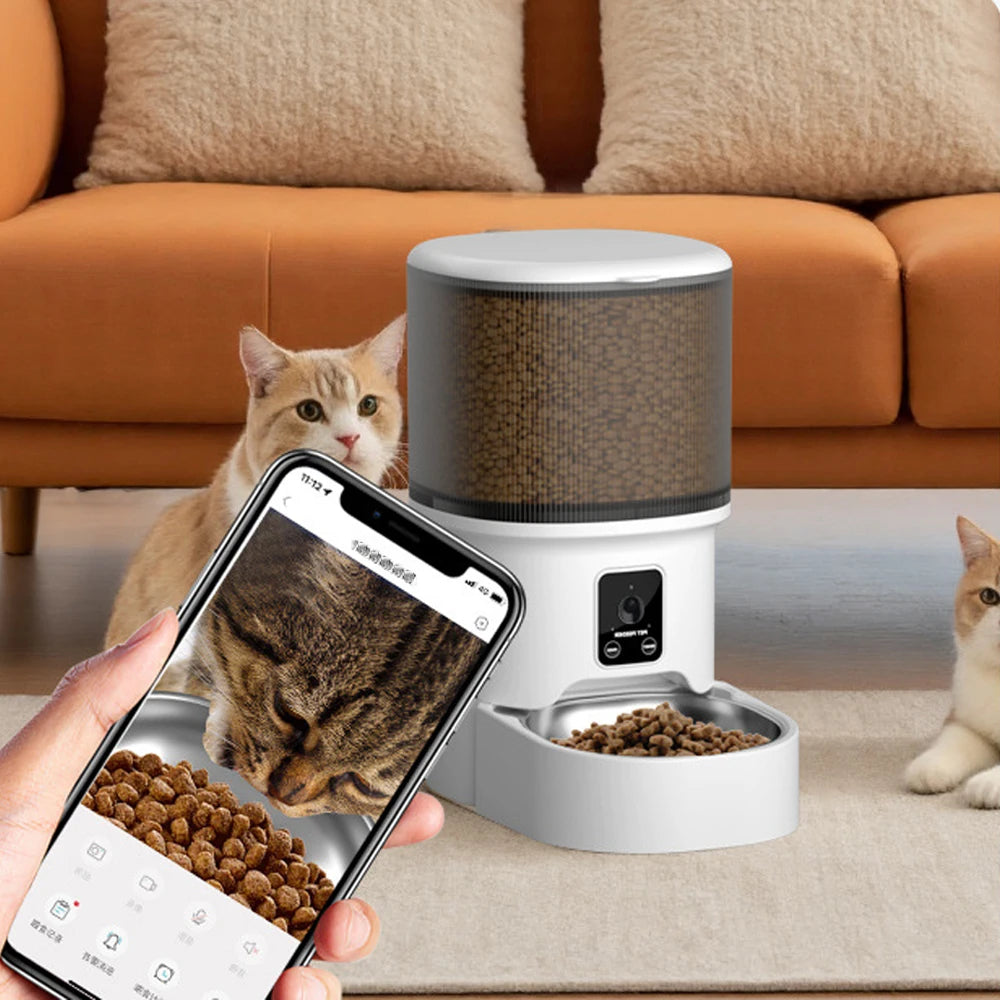 4L Smart Pet Feeder – WiFi Automatic Food Dispenser for Cats and Dogs