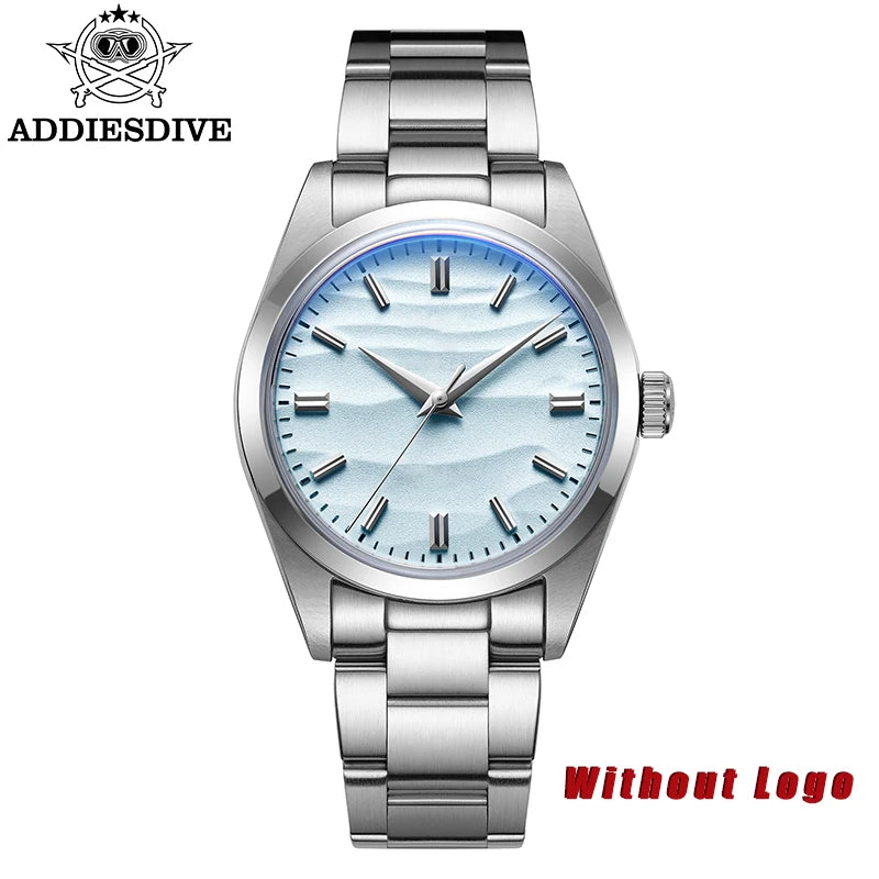 ADDIESDIVE 36mm Quartz Watch – Stainless Steel Sand Dial for Everyday Wear