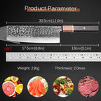 Hand Forged Japanese Chef Knife – Professional Kitchen Cleaver for Meat Cutting