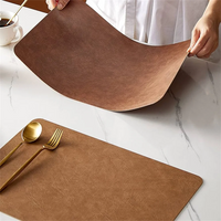 Faux Leather Placemats – Heat Resistant Non-Slip Table Mats for Dining Room