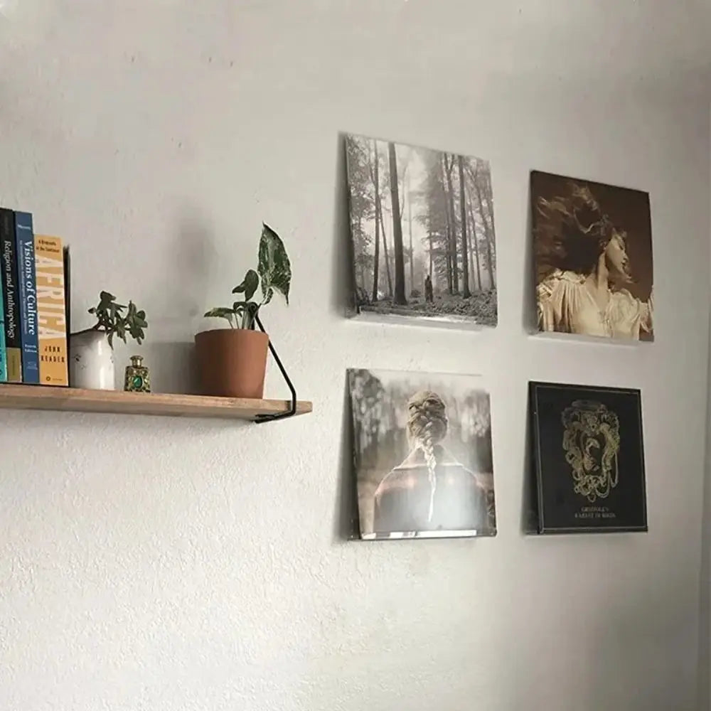 Acrylic Vinyl Record Wall Mount – Clear Display Shelf for Music Collectors