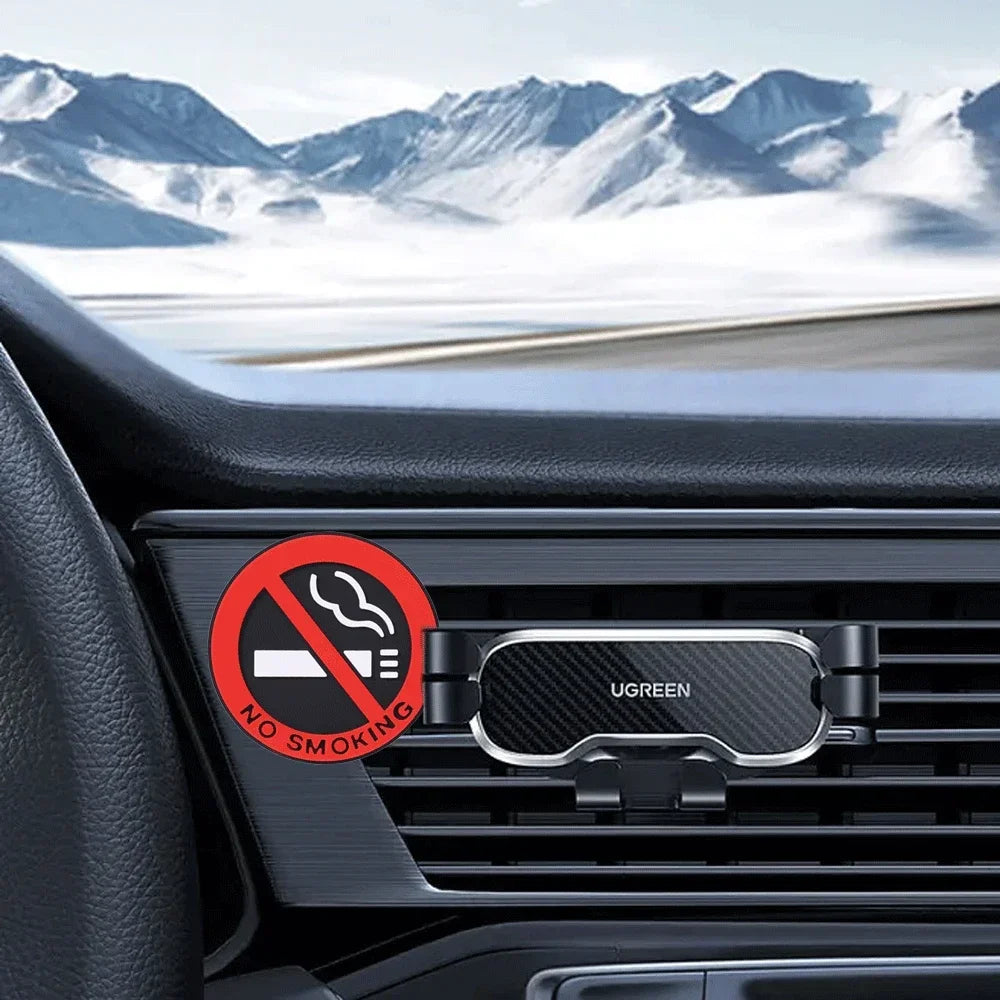 No Smoking Warning Decal – Adhesive Safety Sign for Cars and Home