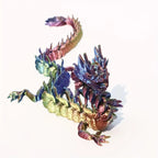 3D Printed Winged Dragon Figurine – Crystal Ornament for Desk Decor Gift
