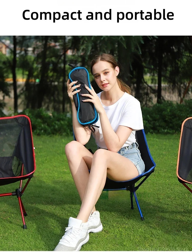 Folding Moon Chair – Lightweight Aluminum Portable Chair for Camping