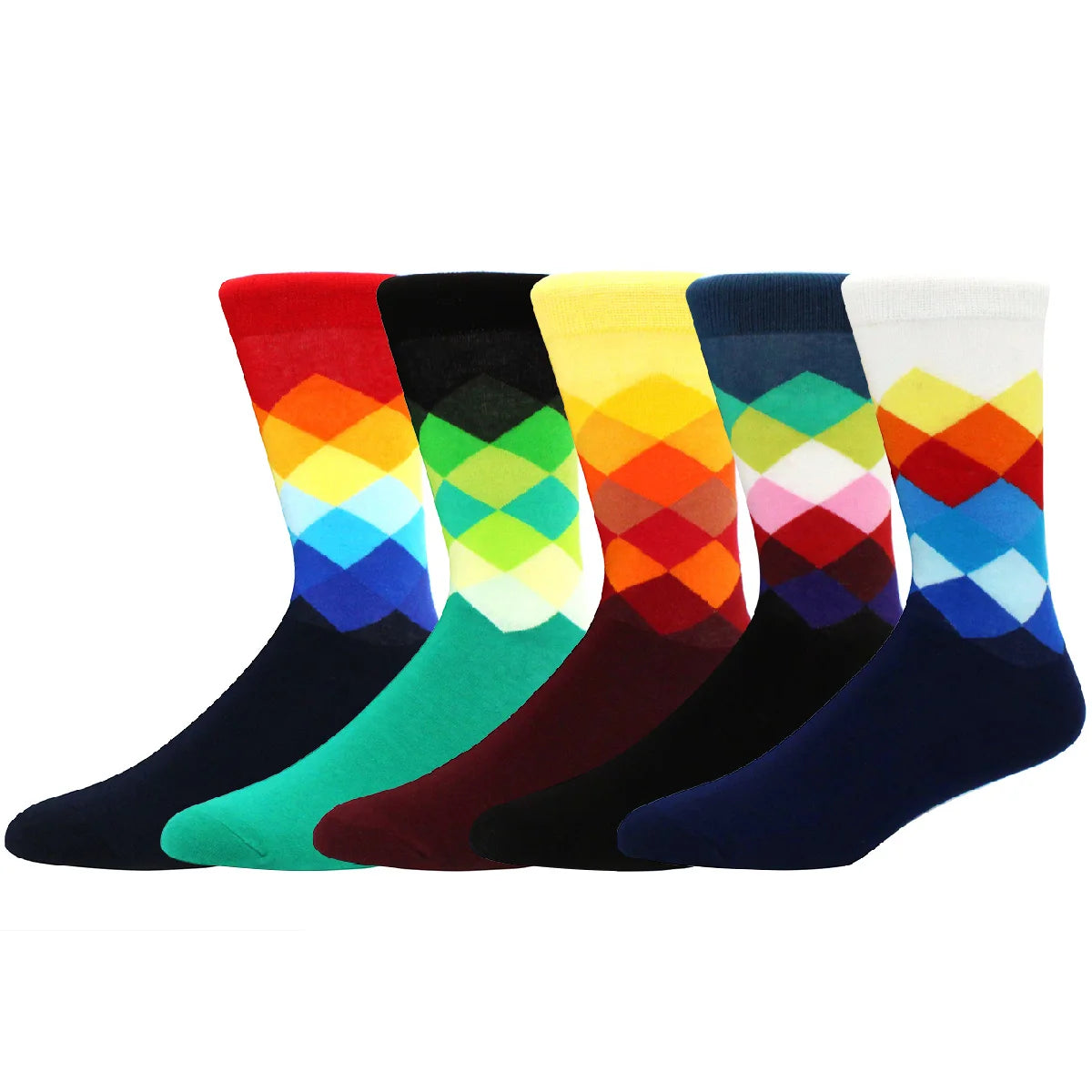 Cotton Novelty Crew Socks – Colorful Animal Print for Casual Halloween Wear