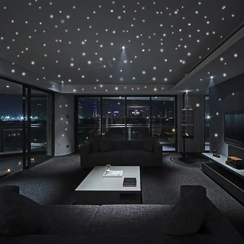 Luminous Star Wall Stickers – Glow in the Dark Vinyl Decor for Kids Rooms