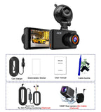 4K Dash Cam – Front and Rear WiFi Video Recorder for Vehicle Parking Safety