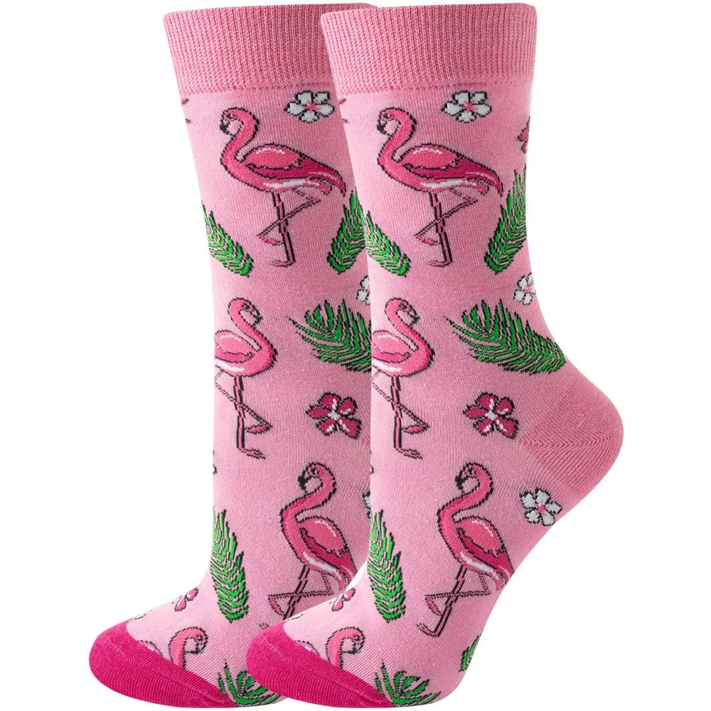Colorful Cartoon Animal Crew Socks – Fun Harajuku Apparel for Men and Women