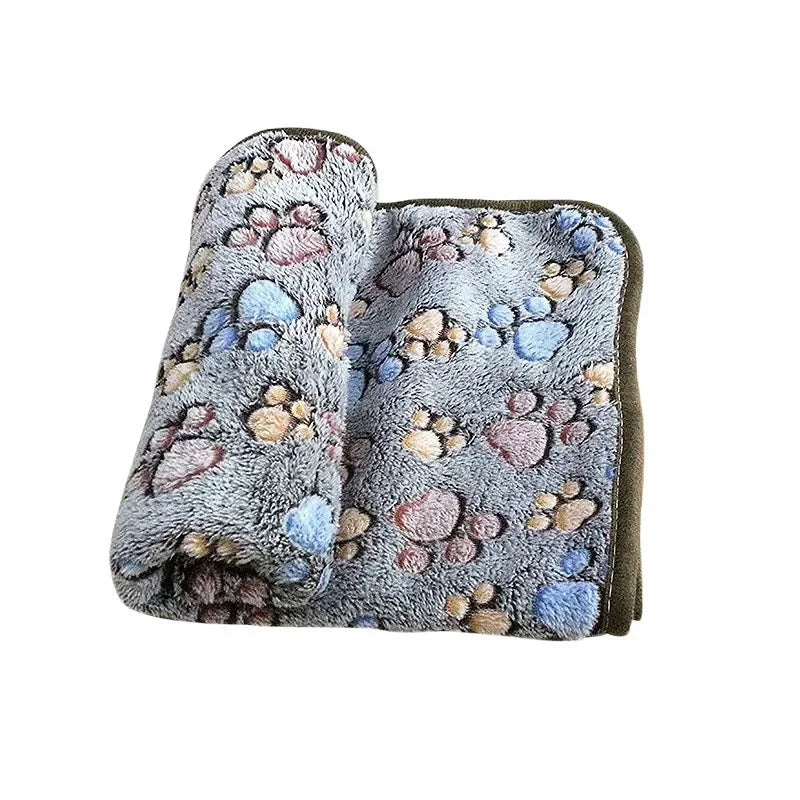 Soft Fluffy Pet Blanket – Cartoon Pattern Mat for Cats and Dogs