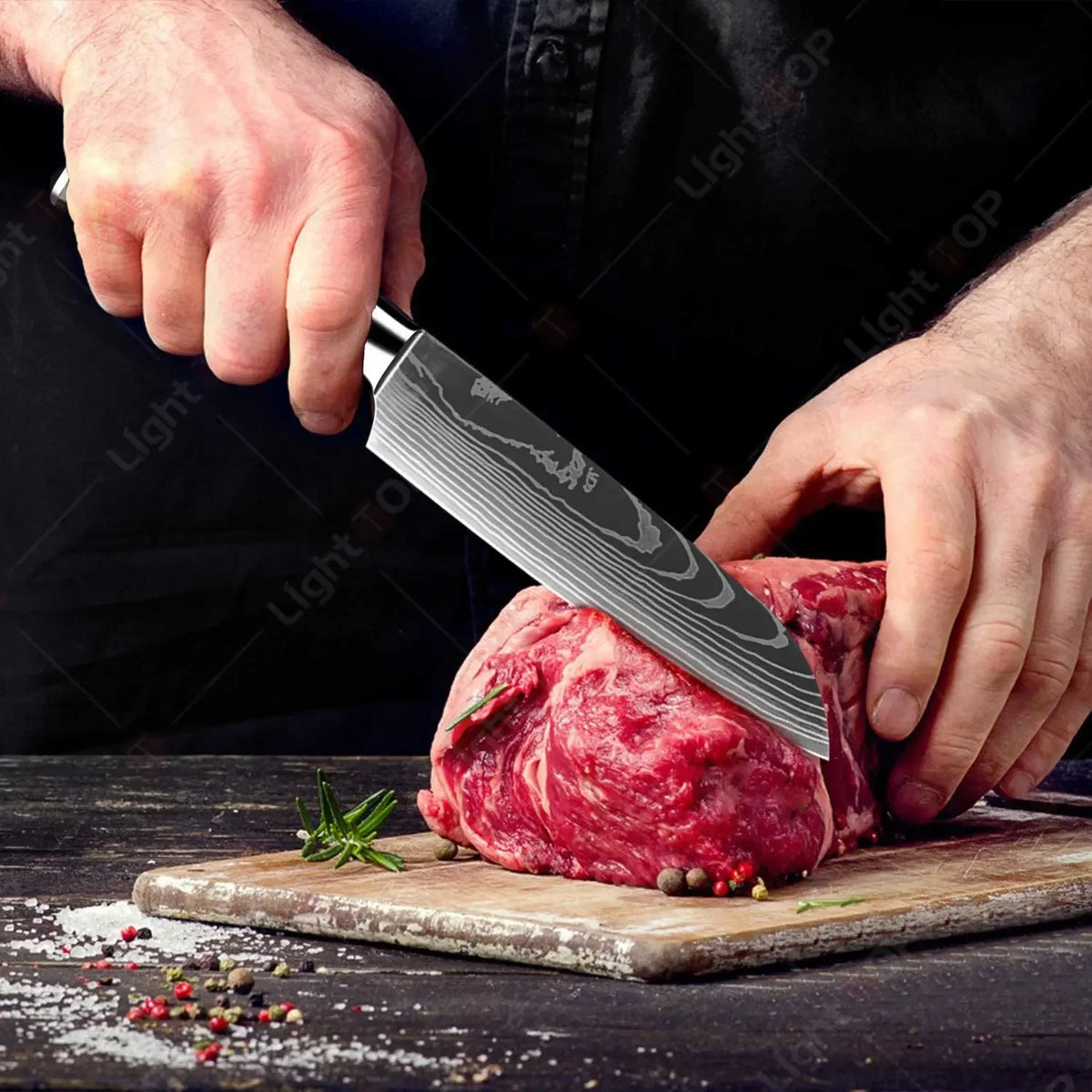 Hand Forged Japanese Chef Knife – Professional Kitchen Cleaver for Meat Cutting