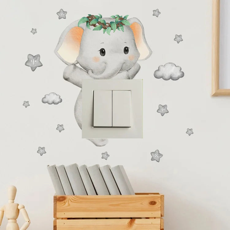 Animal Wall Decals – Self-Adhesive Nursery Stickers for Kids Bedroom Decor