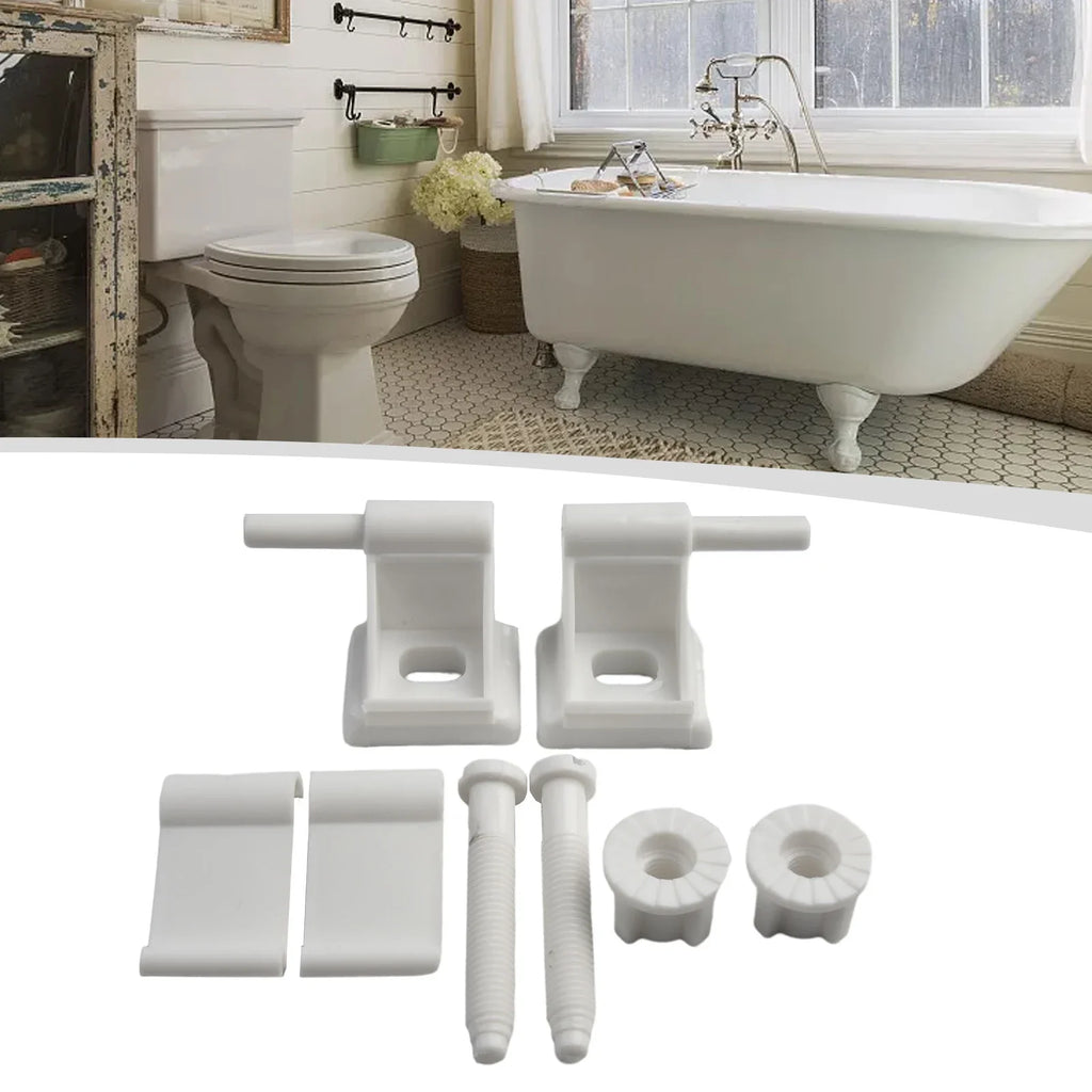 Toilet Seat Hinge Replacement Kit – Universal Fixing Screws for Repairs