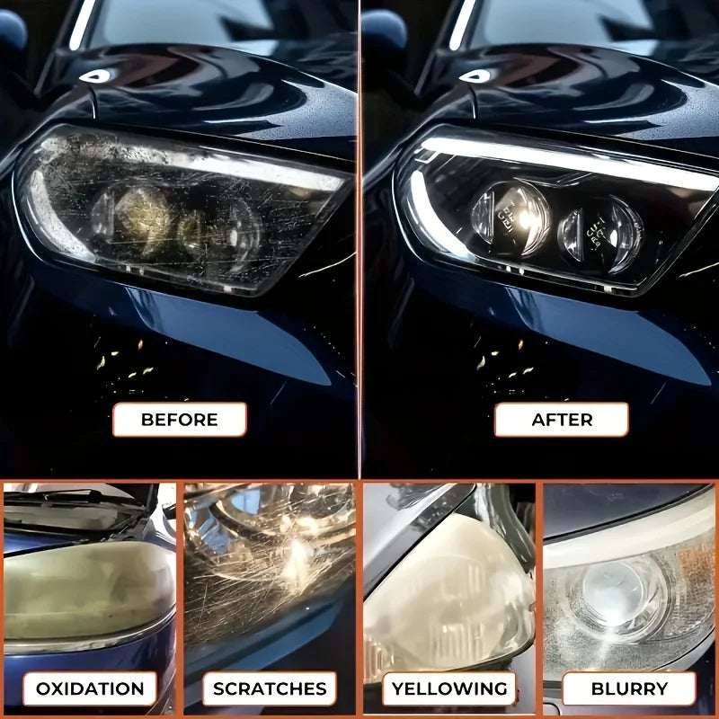 Car Headlight Restoration Kit – Oxidation Remover for Headlamp Repair