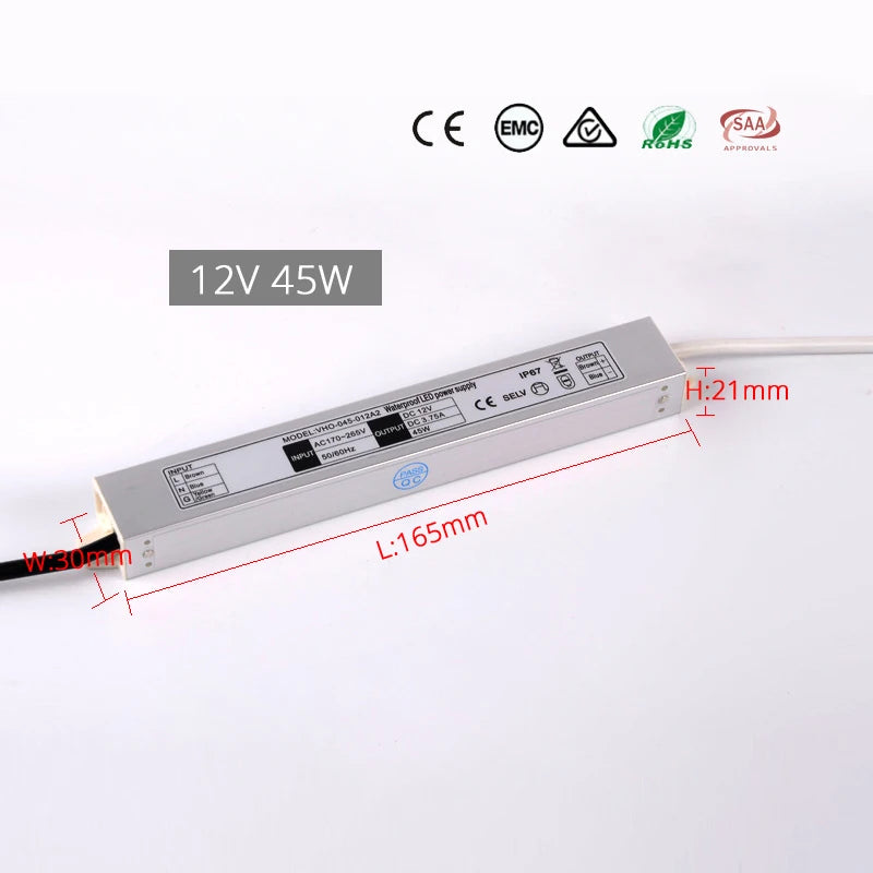 Waterproof LED Driver Transformer – IP67 Power Supply for Outdoor Spotlights