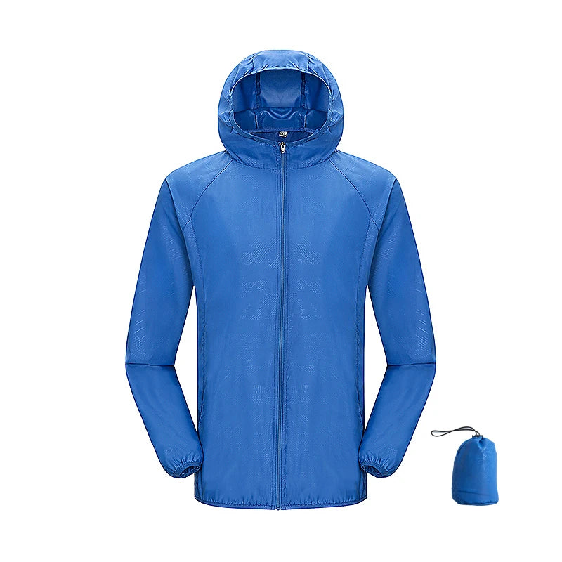 Waterproof Hiking Jacket – Unisex Quick Dry Windbreaker for Outdoor Trekking