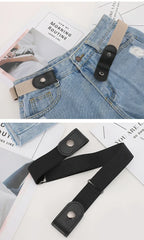Stretch Elastic No Buckle Belt – Invisible Waistband for Men and Women