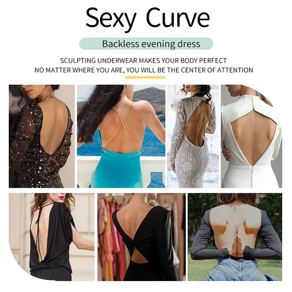Backless Bodysuit Shapewear – Tummy Control Thong for Invisible Slimming Support