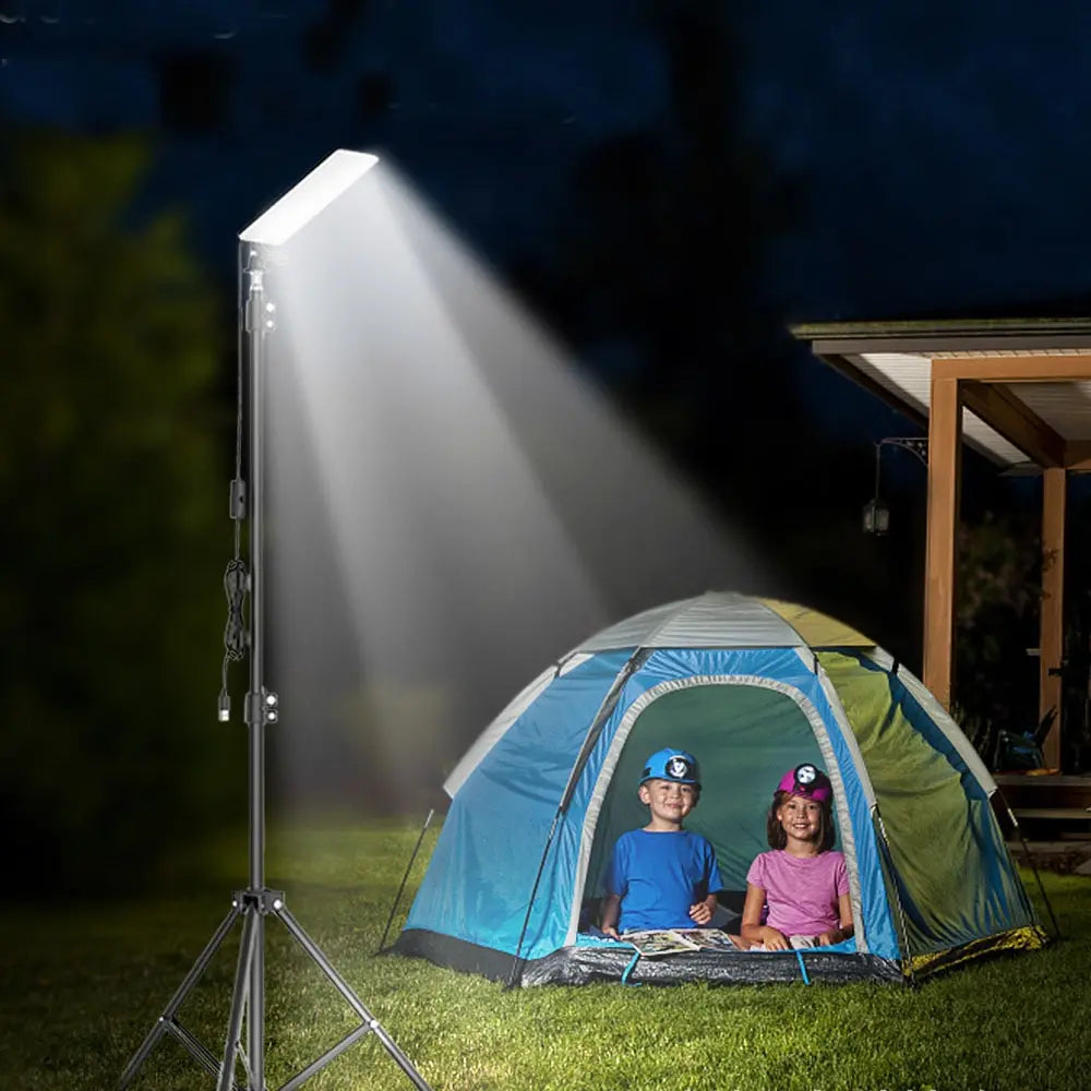 Portable LED Work Light – Telescopic Tripod Spotlight for Outdoor Camping