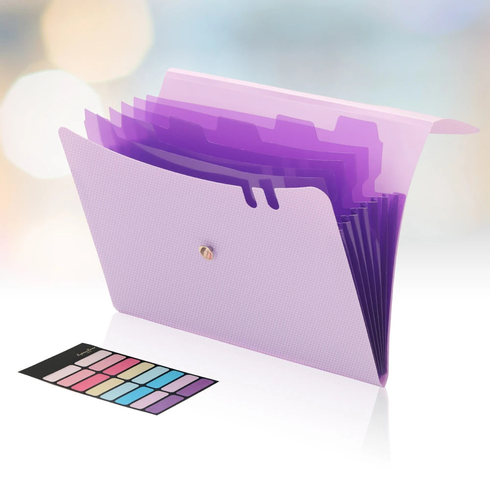 Expanding File Folder – 7-Pocket Accordion Organizer for A4 Documents