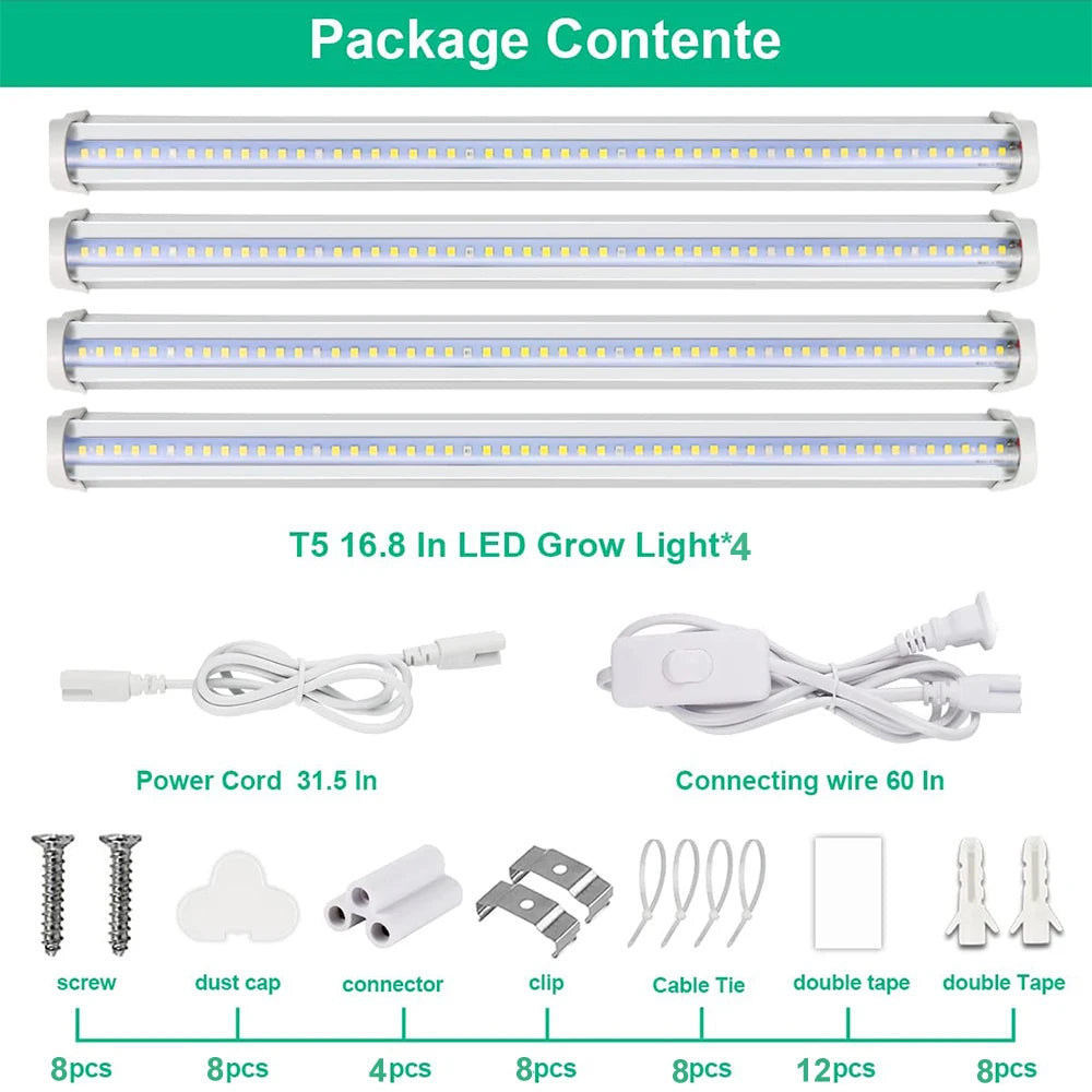 Full Spectrum LED Grow Light Strips – High PPFD Phyto Lamp for Indoor Plants