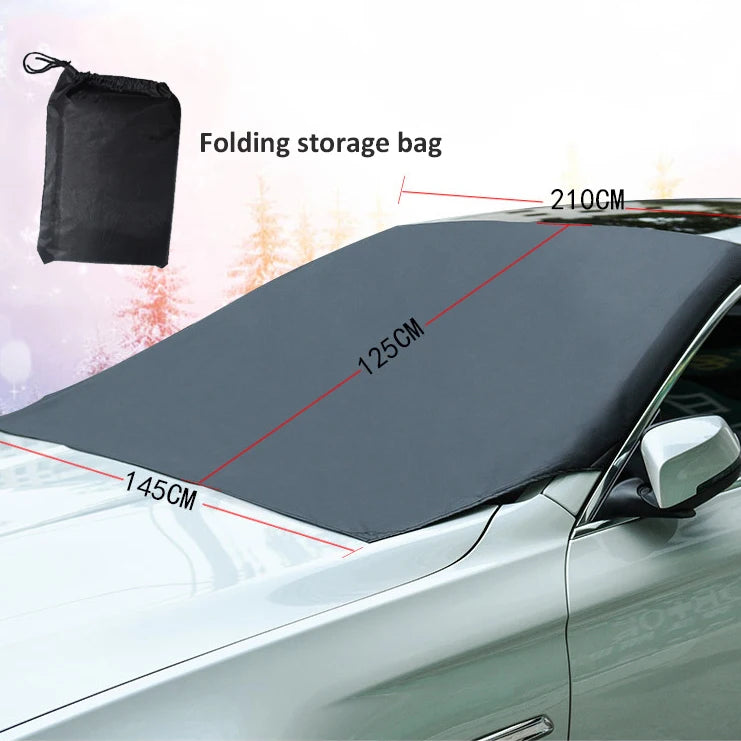 Magnetic Windshield Snow Cover – 210x120cm Waterproof Shade for Winter Car Care