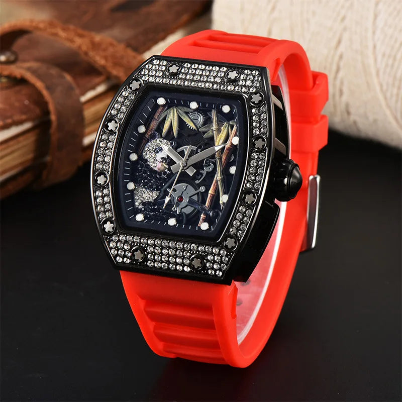 Bamboo Hollow Dial Quartz Watch – Fashionable Wooden Wristwatch for Men