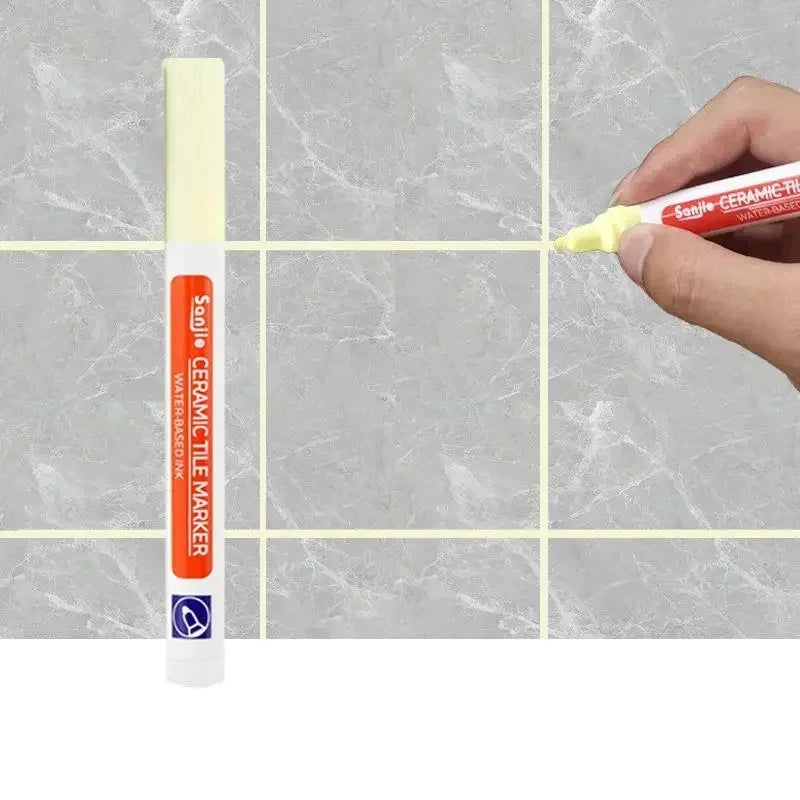 Waterproof Grout Repair Marker – White Tile Seam Paint for Bathroom Restoration