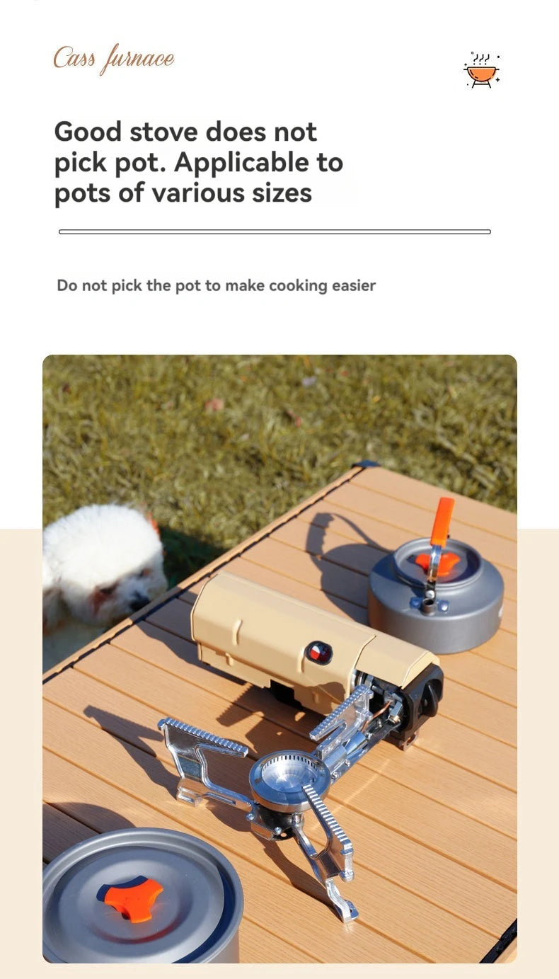 Portable Camping Gas Stove – Folding Cassette Burner for Outdoor Cooking