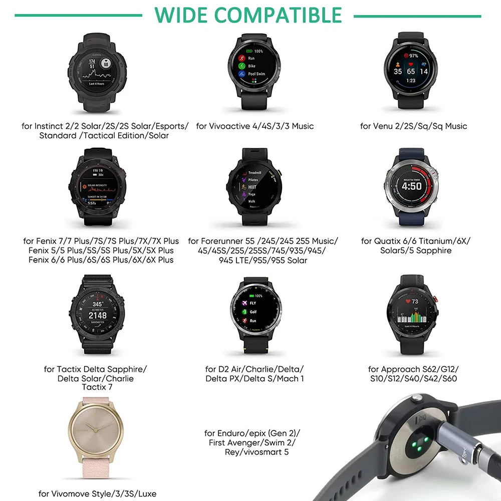 Portable Charging Adapter – Multi-Port Converter for Garmin Smartwatches