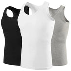 Cotton Sleeveless Vests – Multi-size Solid Sports Tanks for Men and Teenagers