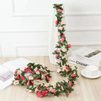 Artificial Rose Vine – 250cm Silk Flower Garland for Wedding Home Decor