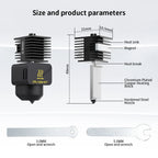 Hardened Steel Hotend Kit – High Speed Nozzle Assembly for 3D Printers