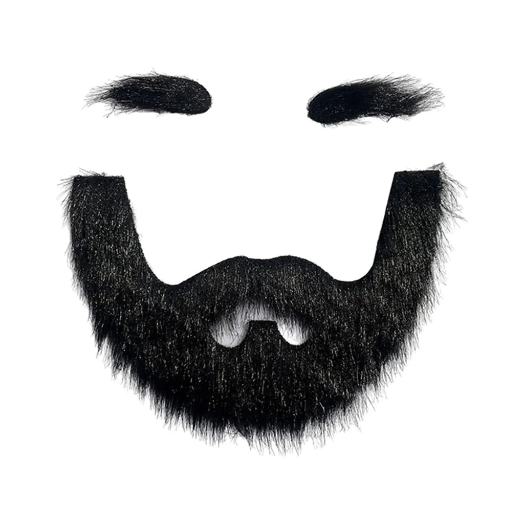 Handmade Mustache and Beard Set – Realistic Costume Props for Halloween Cosplay