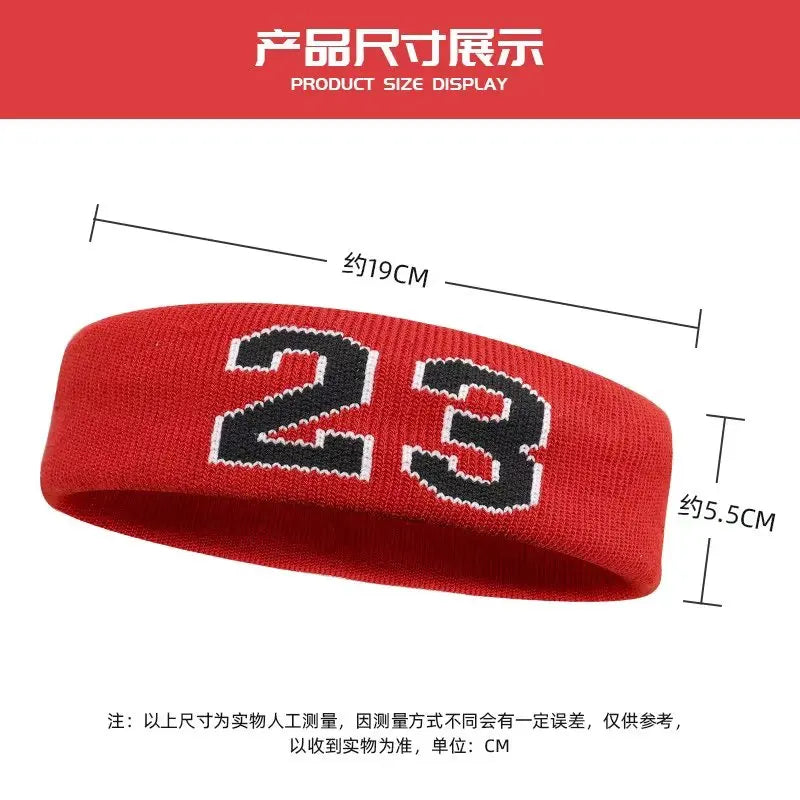 Cotton Athletic Headband – Elastic Sweatband for Gym Sports and Training