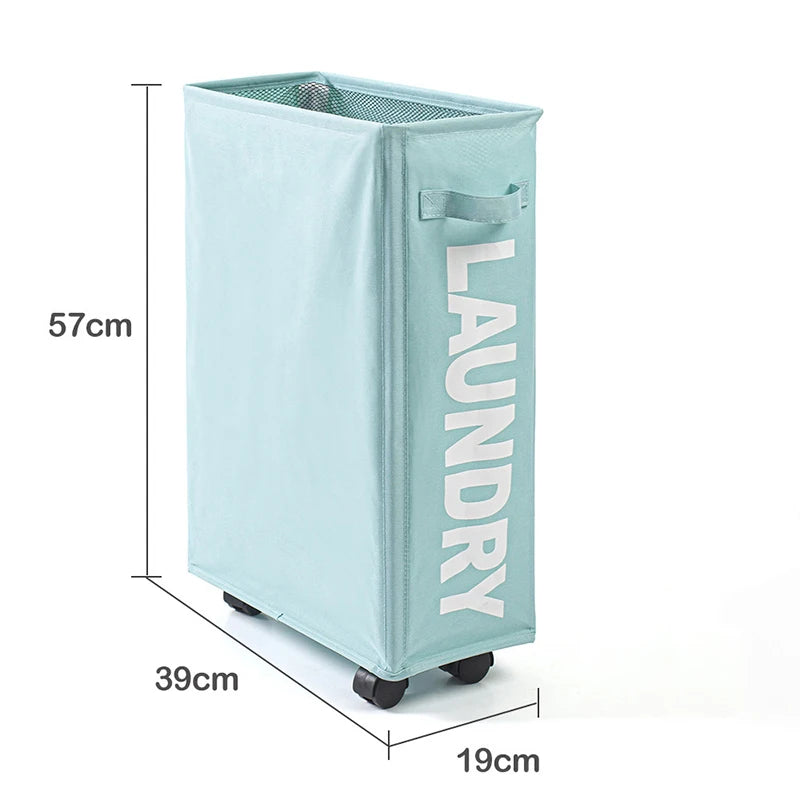 Rolling Laundry Basket – Large Capacity Waterproof Hamper for Yoga Storage