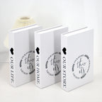 Decorative Simulation Books – Modern White Faux Props for Home Decor