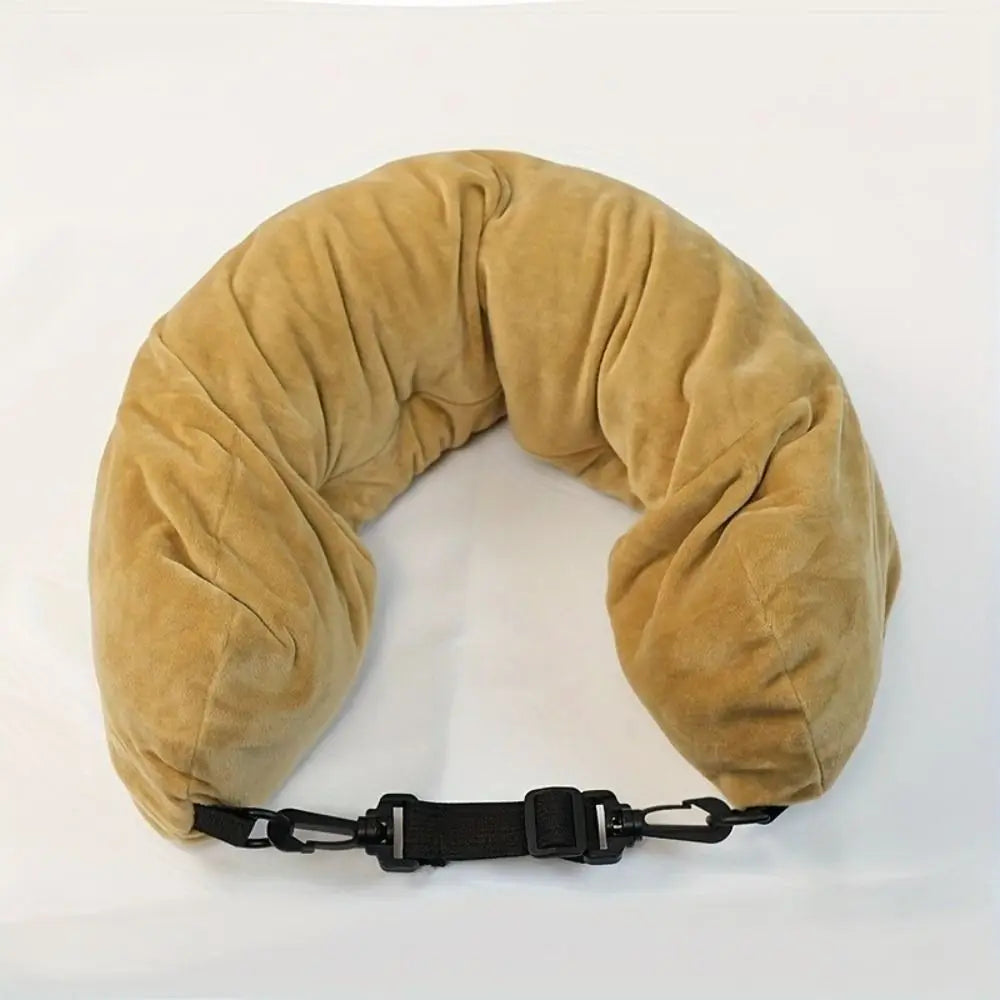Fillable Travel Neck Pillow – Waterproof Lycra Storage Case for Packing Clothes Packing