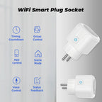 WiFi Smart Plug – 16A Power Monitor Outlet for Smart Home Automation