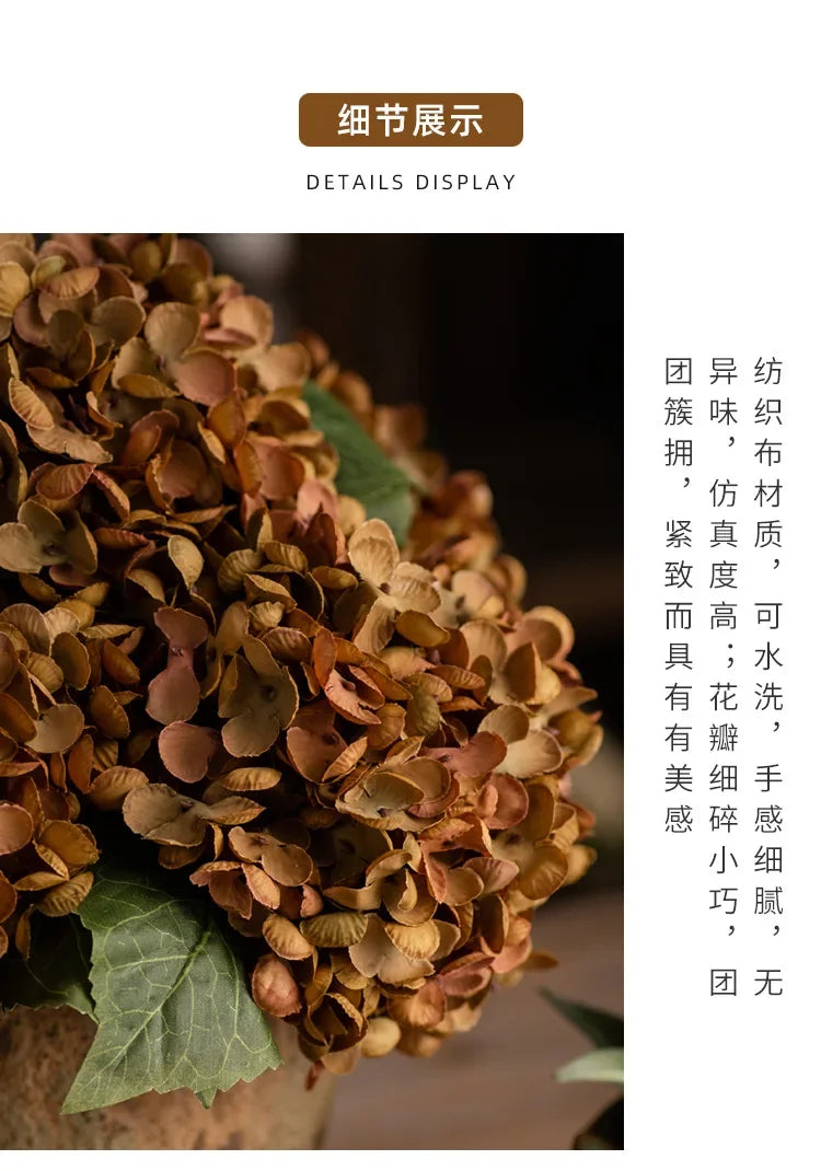 Artificial Silk Hydrangea – Realistic Flower Stem for Wedding Decor