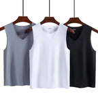 Ice Silk Tank Top – Breathable Slim Fit Undershirt for Gym and Sports