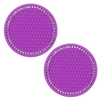 Bling Rhinestone Car Coasters – Anti-Slip Cup Holder Mats for Auto Interior
