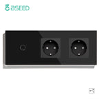 BSEED Touch Light Switch – LED Wall Socket with USB-C for Modern Home Decor