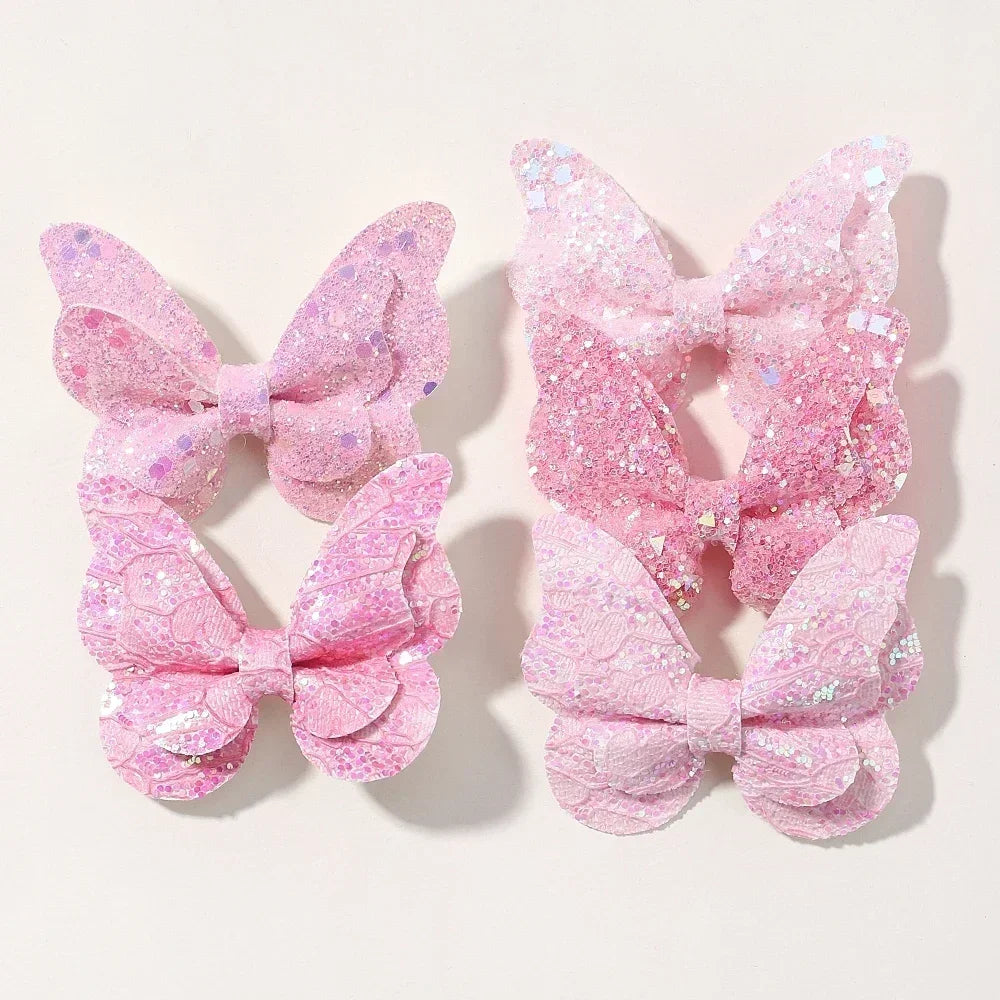 Sequined Butterfly Hair Clips – Cute Decorative Bows for Toddler Hairstyles