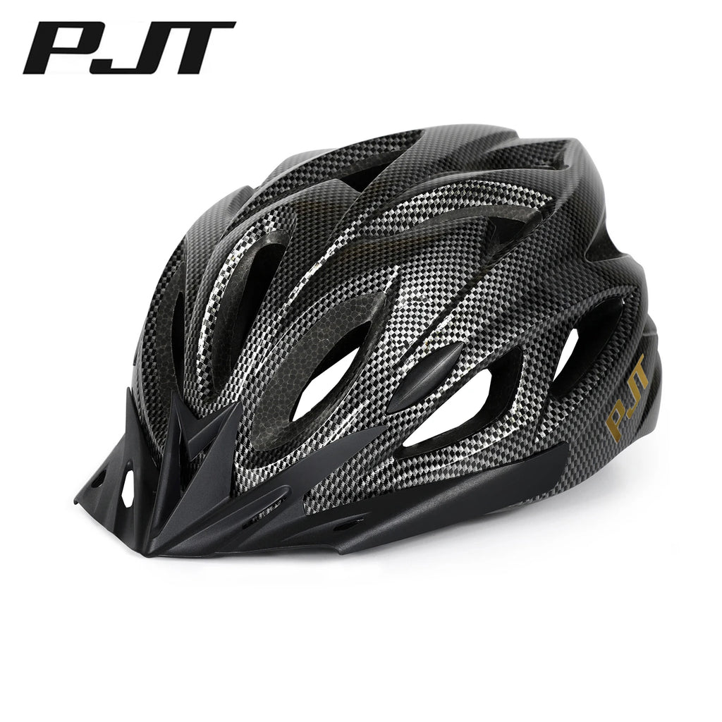 Lightweight Carbon Pattern Cycling Helmet – Breathable MTB Safety Gear