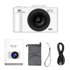 4K 64MP Compact Digital Camera – 18X Zoom for Travel Vlogging and Photography