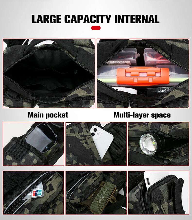 Fishing Tackle Backpack – Gear Storage Bag with Rod Holder for Fly Fishing